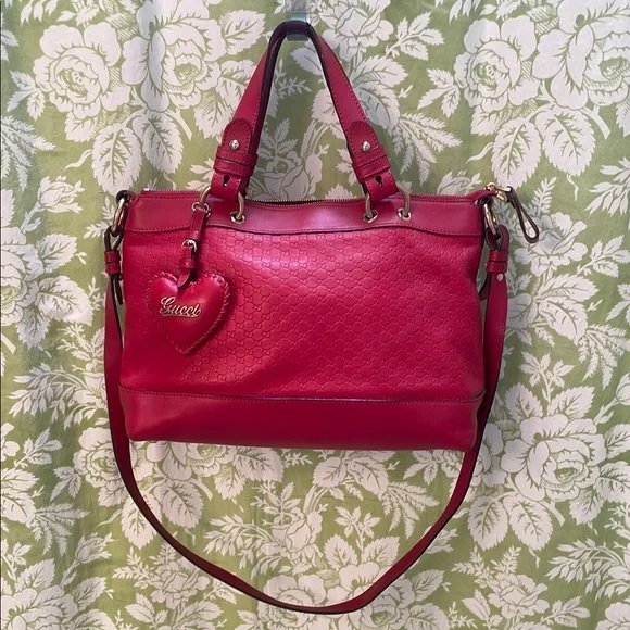 Gucci Valentine Edition Leather Guccisima Satchel - Picture 2 of 16
